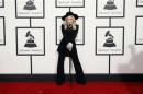 Madonna arrives at the 56th annual Grammy Awards in Los Angeles