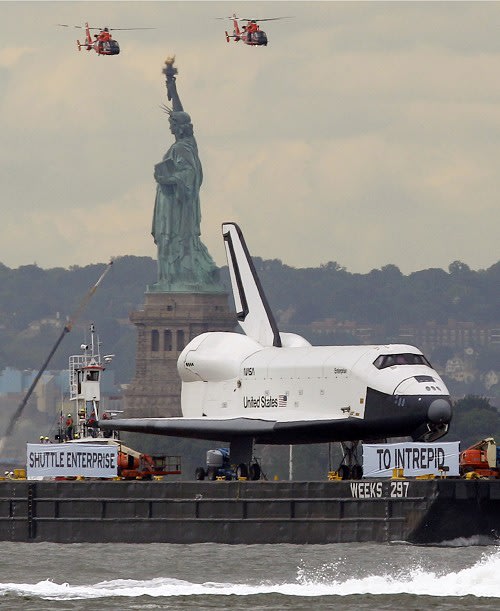 The space shuttle Enterprise …