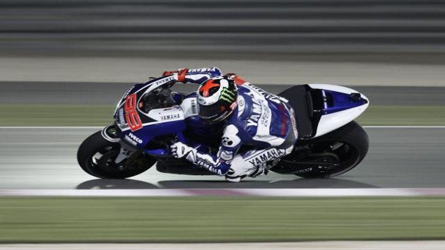 Yamaha MotoGP rider Jorge Lorenzo of Spain rides his bike in Qatar (Reuters)