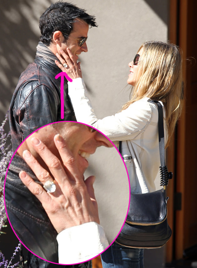Jennifer Aniston, Justin Theroux, engagement ring
