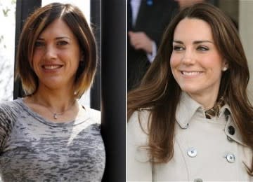 Kate Middleton dari AS (kiri) dan Kate Middleton calon istri Pangeran William (kanan)