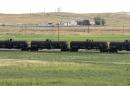 A crude oil train moves through the yard at the Eighty-Eight Oil LLC's transloading facility in Ft. Laramie