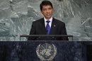 Madagascar's President Andry Nirina Rajoelina addresses the 66th United Nations General Assembly at U.N. headquarters, in New York