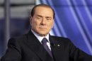 Italy's former Prime Minister Silvio Berlusconi appears as a guest on the RAI television show Porta a Porta (Door to Door) in Rome