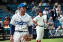This film image released by Warner Bros. Pictures shows Chadwick Boseman as Jackie Robinson in a scene from "42." (AP Photo/Warner Bros. Pictures, D. Stevens)