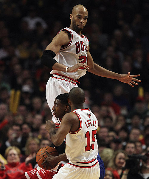Create-a-Caption: The Bulls' 'Giant Doctor' defense is impregnable