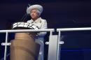 Britain's Queen Elizabeth II declares the games officially open during the opening ceremony of the 2014 Commonwealth Games at Celtic Park in Glasgow on July 23, 2014