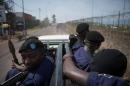 Congolese police drive through Goma in eastern Democratic Republic of the Congo, on December 4, 2012