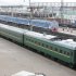 A special armored train, foreground, transporting North Korean leader Kim Jong Il is seen parked at a railway station in Ulan-Ude, Russia, Tuesday, Aug. 23, 2011. Russian President Dmitry Medvedev is expected to visit the Siberian city the following day, apparently to hold summit talks with Kim, according to a Russian government source. (AP Photo/Anna Ogorodnik)