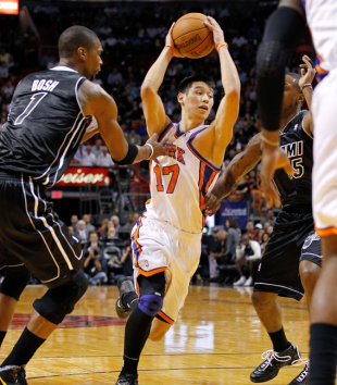 Jeremy Lin #17 Of The New York Knicks Drives Getty Images