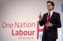Britain's opposition Labour Party leader Ed Miliband delivers a speech at his party's special conference, in London