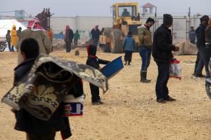 Displaced Syrians fleeing areas in the northern embattled &hellip;