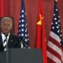 U.S. Vice President Joe Biden's head is framed by the teleprompter as he delivers a speech at Sichuan University in Chengdu in southwestern China's Sichuan province, Sunday, Aug. 21, 2011. Biden says China and America need to recognize their mutual global concerns and responsibilities and ensure greater fairness in trade and investment conditions. (AP Photo/Ng Han Guan)
