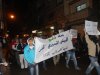Demonstrators take part in a protest against Syria's President Bashar al-Assad in Hajar Al Aswad in Damascus