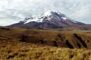 Snowcapped Chimborazo soars to 6,310 meters high in the Andes and is Ecuador's highest currently inactive volcano