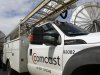 In this Thursday, April 25, 2013, photo, a Comcast truck is parked in Berlin, Vt. Comcast Corp. reports quarterly financial results before the market opens on Wednesday, May 1, 2013.  (AP Photo/Toby Talbot)