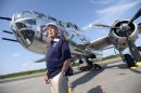 Doolittle Raider Lt. Col. Dick Cole, stands in front of a B-25 at the Destin Airport in Destin, Fla. on Tuesday April 16, 2013 before a flight as part of the Doolittle Raider 71st Anniversary Reunion. Cole was Lt. Col. Jimmy Doolittle's co-pilot during the raid. The Doolittle Tokyo Raid was a notable attack on the Japanese during World War II using B-25's. The B-25 pilots trained to take off from an aircraft carrier, which the plane was not designed to do. (AP Photo/Northwest Florida Daily News, Nick Tomecek)