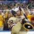 Boston College's Paul Carey kisses the National Championship trophy after the NCAA Frozen Four college hockey tournament final game against Ferris State Saturday, April 7, 2012, in Tampa, Fla. Boston College won 4-1 to claim the National Championship. (AP Photo/Mike Carlson)
