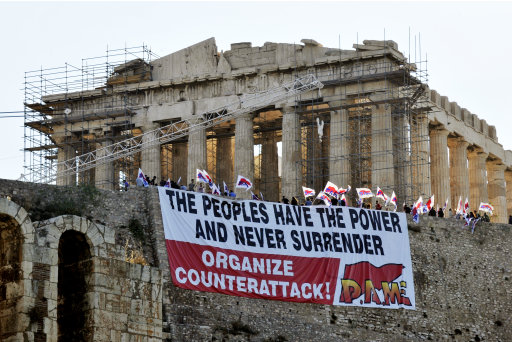 Communists Storm Acropolis In Greek Austerity Protest