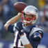 New England Patriots quarterback Tom Brady passes the ball in the first quarter of an NFL football game against the San Diego Chargers in Foxborough, Mass., Sunday, Sept. 18, 2011. (AP Photo/Charles Krupa)