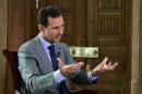 Syria's President Bashar al-Assad speaks during an interview with Russian tabloid Komsomolskaya Pravda
