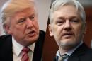 Trump suggests he sides with Assange over CIA on Russian hacking