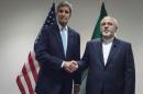 United States Secretary of State John Kerry meets with Mohammad Javad Zarif, Minister of Foreign Affairs of Iran, at the United Nations in New York