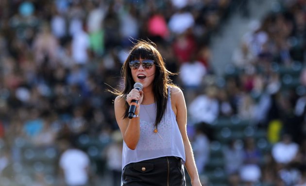 Singer Jepsen performs at the 2012 Wango Tango concert at the Home Depot Center in Carson