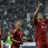 Bayern Munich's striker Mario Gomez (R) celebrates scoring