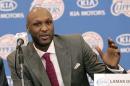 Odom speaks at a news conference announcing his acquisition by the Los Angeles Clippers in Los Angeles