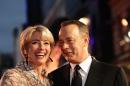 Emma Thompson and Tom Hanks at the gala screening of Saving Mr Banks, the closing film of the 57th BFI London Film Festival at Odeon Leicester Square, London