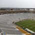 Notre Dame Stadium was evacuated because of sever weather at half time of an NCAA college football game between the Notre Dame and the South Florida in South Bend, Ind., Saturday, Sept. 3, 2011. (AP Photo/Michael Conroy)
