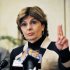 Attorney Gloria Allred speaks during a news converence in which she introduced Victor Jay Zuckerman, the former boyfriend of Allred's client, Sharon Bialek, during a news conference in Shreveport, La., Monday, Nov. 14, 2011.   (AP Photo/Kita Wright)