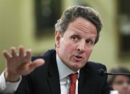 U.S. Treasury Secretary Timothy Geithner testifies before a House Financial Services and General Government Subcommittee hearing on the FY2013 at Capitol Hill in Washington March 28, 2012. REUTERS/Jose Luis Magana
