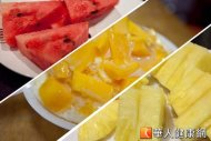 鳳梨、芒果與西瓜都是當季水果，鳳梨的酵素能消除疲勞、芒果含有可抗氧化的類胡蘿蔔素、西瓜幫助消暑去火。（攝影／黃志文）