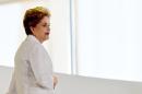 Brazilian President Dilma Rousseff at Planalto Palace in Brasilia, on April 12, 2016