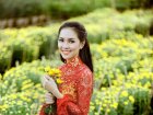 Miss Kim Phượng rạng rỡ cùng áo dài bốn mùa