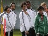 Germany's national soccer players Oezil, Khedira, Hummels, Boateng, coach Loew, Badstuber and Goetze attend a training session before their Euro 2012 soccer match against Italy in Gdansk