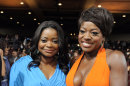 Octavia Spencer, left, and Viola Davis pose in the audience at the 43rd NAACP Image Awards on Friday, Feb. 17, 2012, in Los Angeles. (AP Photo/Chris Pizzello)