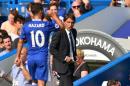 With new Chelsea head coach Antonio Conte (R) in charge and stability restored at Stamford Bridge, Eden Hazard has started the new season in sparkling form