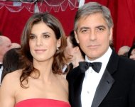 Elisabetta Canalis and George Clooney at the Oscars, March 7, 2010 -- Getty Images