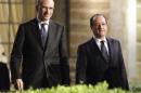 Il premier Enrico Letta con il presidente francese Francois Hollande oggi a Roma