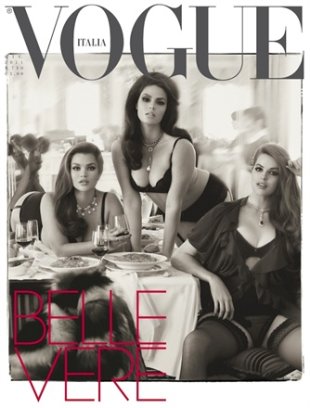 Tara Lynn, Candice Huffine e Robyn Lawley: as modelos plus size que estamparam a capa de junho da Vogue Itália.