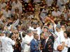 The Miami Heat on Thursday clinched their second NBA title by routing Oklahoma City 121-106