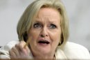 Senate Armed Services Committee member Sen. Claire McCaskill, D-Mo., speaks on Capitol Hill in Washington, Tuesday, June 4, 2013, during the committee's hearing on pending legislation regarding sexual assaults in the military. (AP Photo/Susan Walsh)