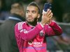 Olympique Lyon's Lacazette celebrates after scoring against Apoel Nicosie during their Champions League soccer match at the Gerland stadium