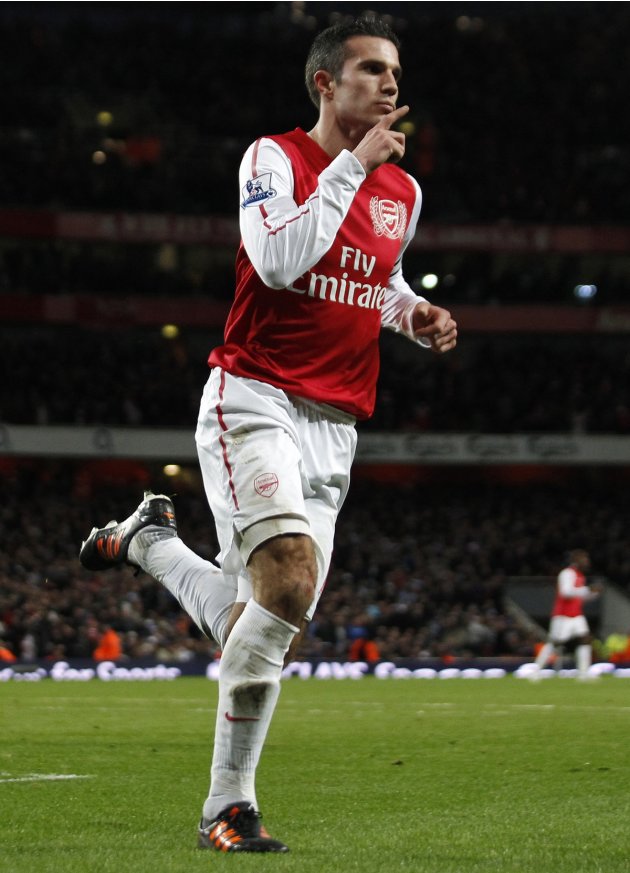 File photo of Arsenal's Van Persie celebrating goal during their English Premier League soccer match in London