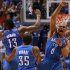 The Thunder wrapped up their Western Conference series against the Mavs with a 103-97 victory in game four
