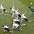 Germany national soccer team coach Loew watches his team during a training session for the Euro 2012 at a new stadium in Lviv