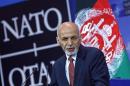 Afghanistan's President Ghani holds a joint news conference with NATO Secretary General Stoltenberg at the end of a NATO foreign ministers meeting at the Alliance's headquarters in Brussels